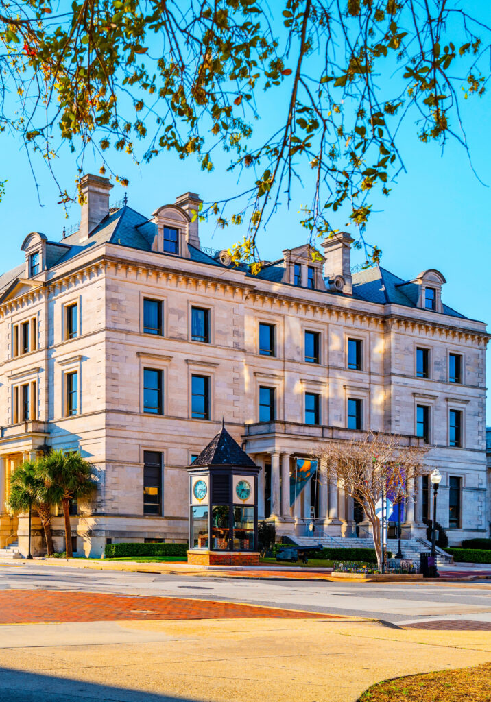 Pensacola city skyline downtown street Lusko Law serves Northwest Florida