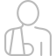 Broken arm injury icon representing personal injury claims Lusko Law