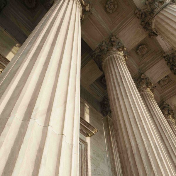 Exterior columns of the Supreme Court Lusko Law legal representation Florida